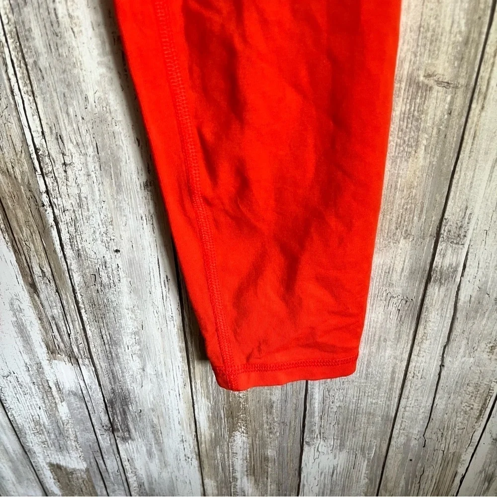 J.Crew Orange Cropped Leggings Women’s S High Rise Stretch Athleisure Activewear